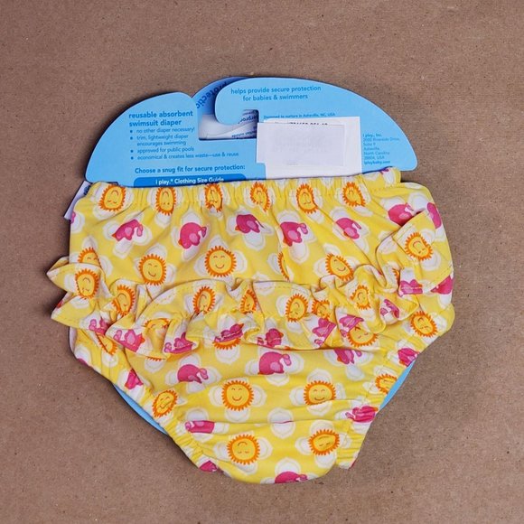I-Play Swimsuit Diaper 6 Months Yellow - Picture 2 of 5